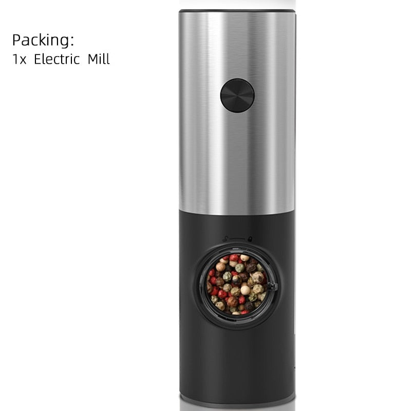 Stornfield | Automatic Electric Salt and Pepper Grinder with LED Light and Adjustable Coarseness - Perfect for Kitchen or Restaurant