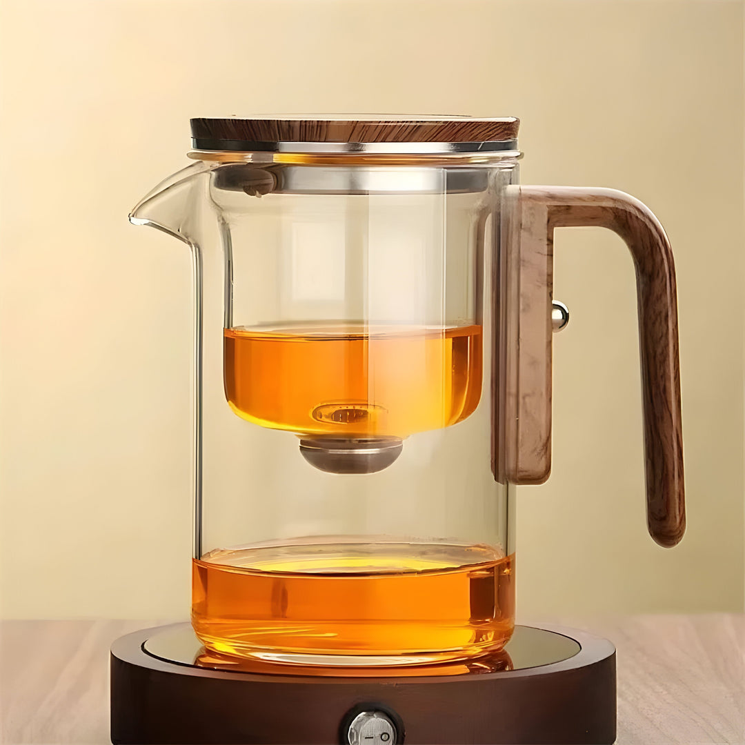 TranquilSip Teekanne – Magnetic Switch Filter Glass Teapot | Stornfield