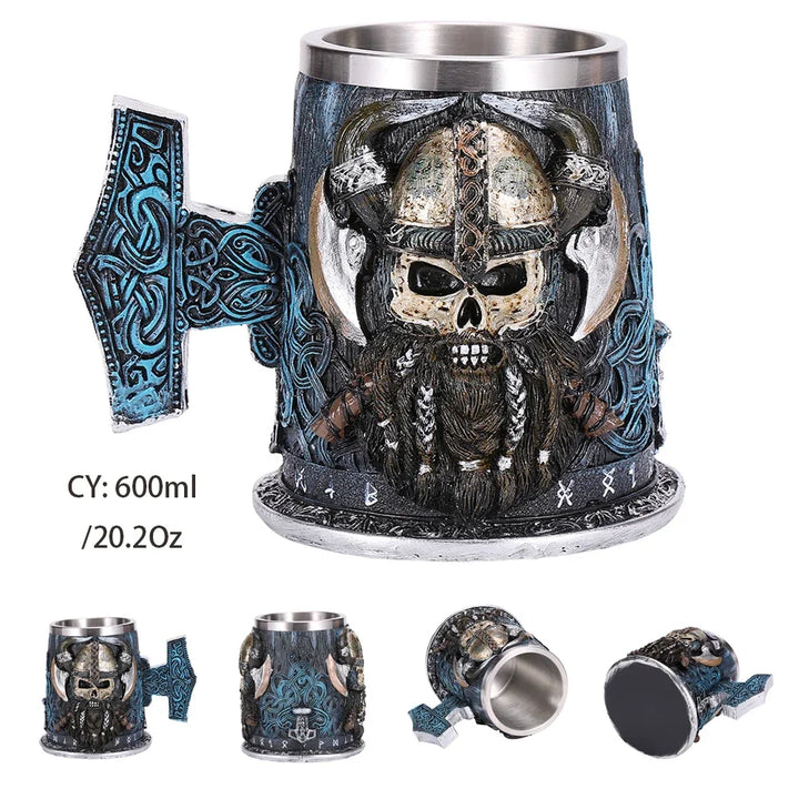 Stornfield | Medieval Dragon Stainless Steel Resin Mug as Coffee Mug or Tea Mug