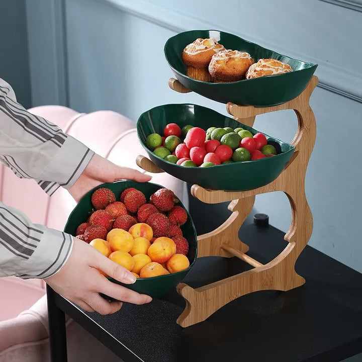 Stornfield | FruitTriad | Three-Tier Plastic Fruit Bowl