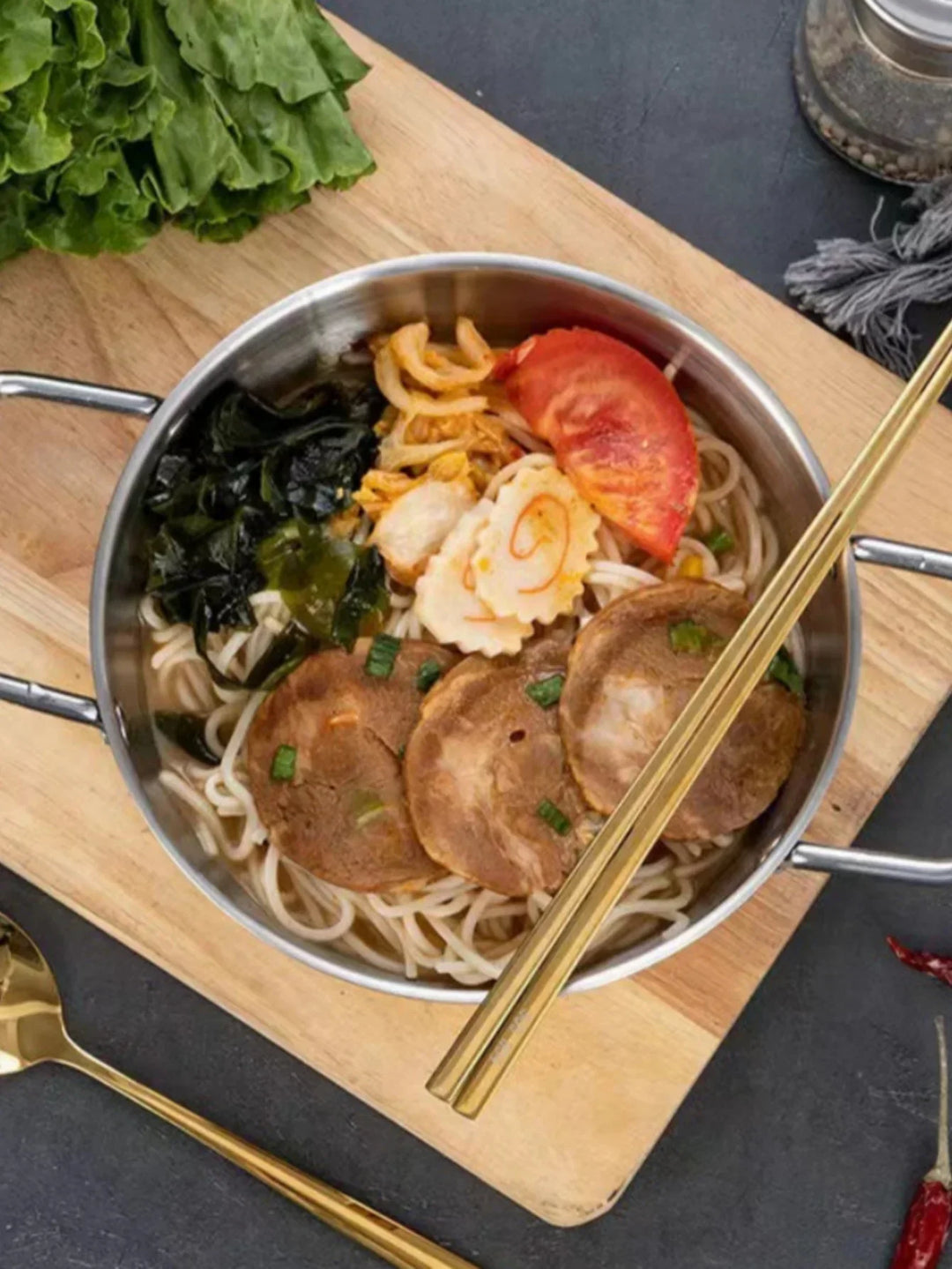 GastroPan – Stainless Steel Sauce & Paella Pan with Handle Stornfield