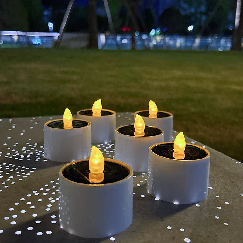 Solar-powered LED candles - Flickering outdoor lighting for garden and patio | Stornfield