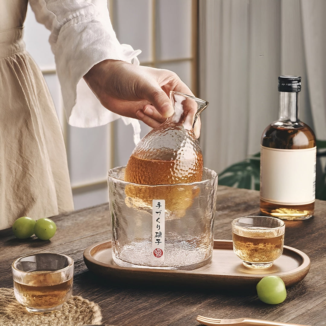 Japanese Glass Set – Elegant Sake & Whisky Set | Perfect for Bar & Home | Stornfield