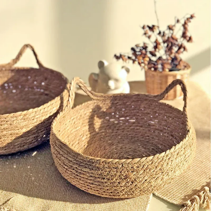 Rattan cat bed handwoven & washable Stornfield