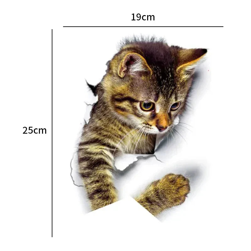 3D Toilet Protector Cat Sticker | Stornfield