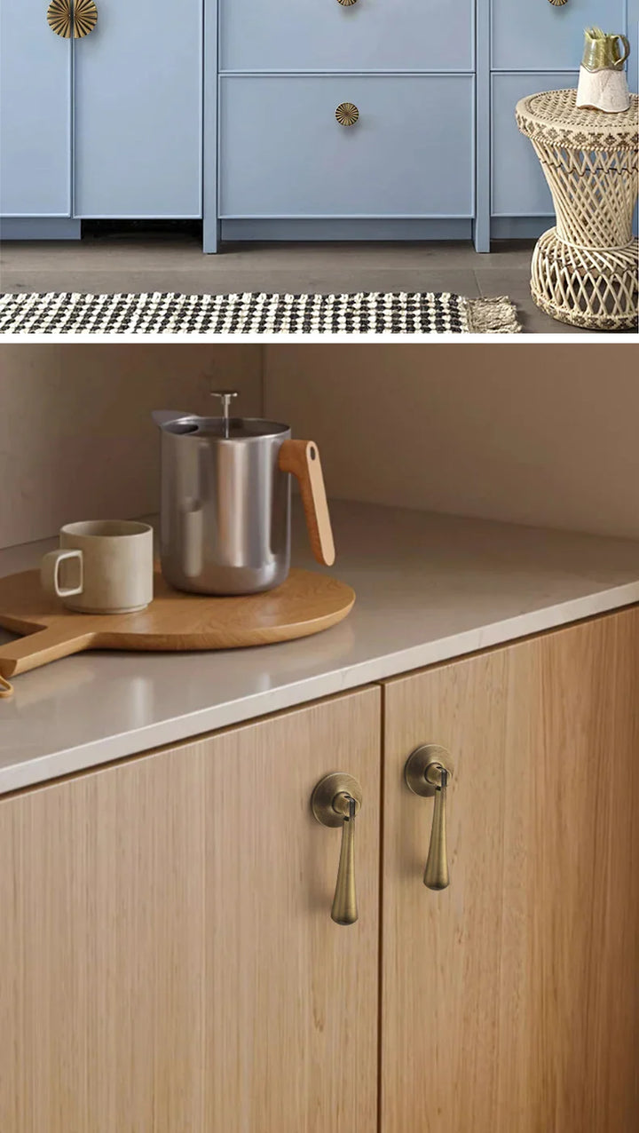 Bronvella ArcRetro Furniture Handle in Antique Copper Stornfield