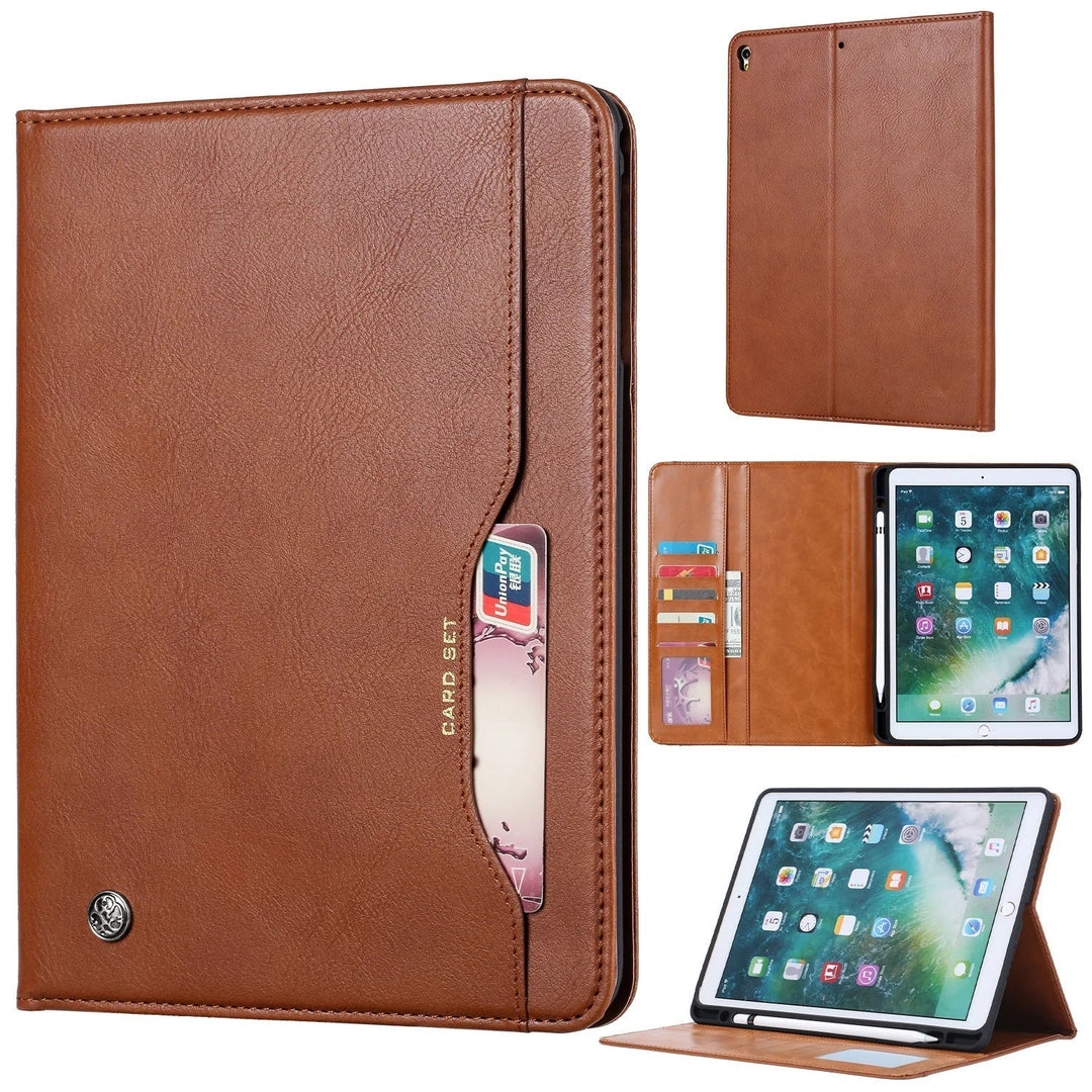 Stornfield | Leather Flip Case for iPad 9.7 (2017-2018), 10.2 (7th/8th Gen), Air 2/3/4, Pro 9.7/10.5/11 - Waterproof, Shockproof, Business Tablet Case