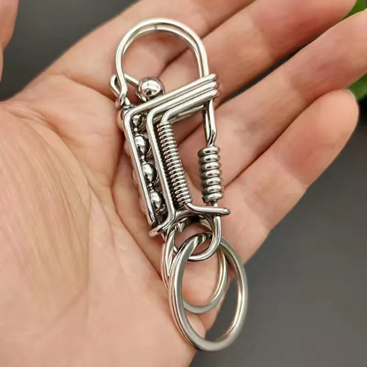 Iron Weave Stainless Matte-Finish Keychain | Stornfield