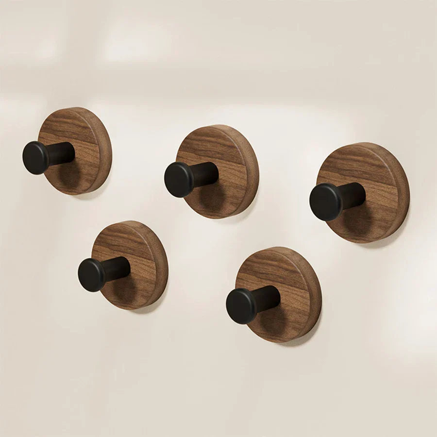 Walnut Wood Clothes Hanger – Black or White | Decorative & Practical Stornfield