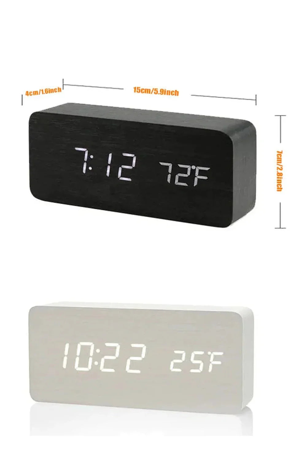 Stornfield | Wooden LED Digital Clock
