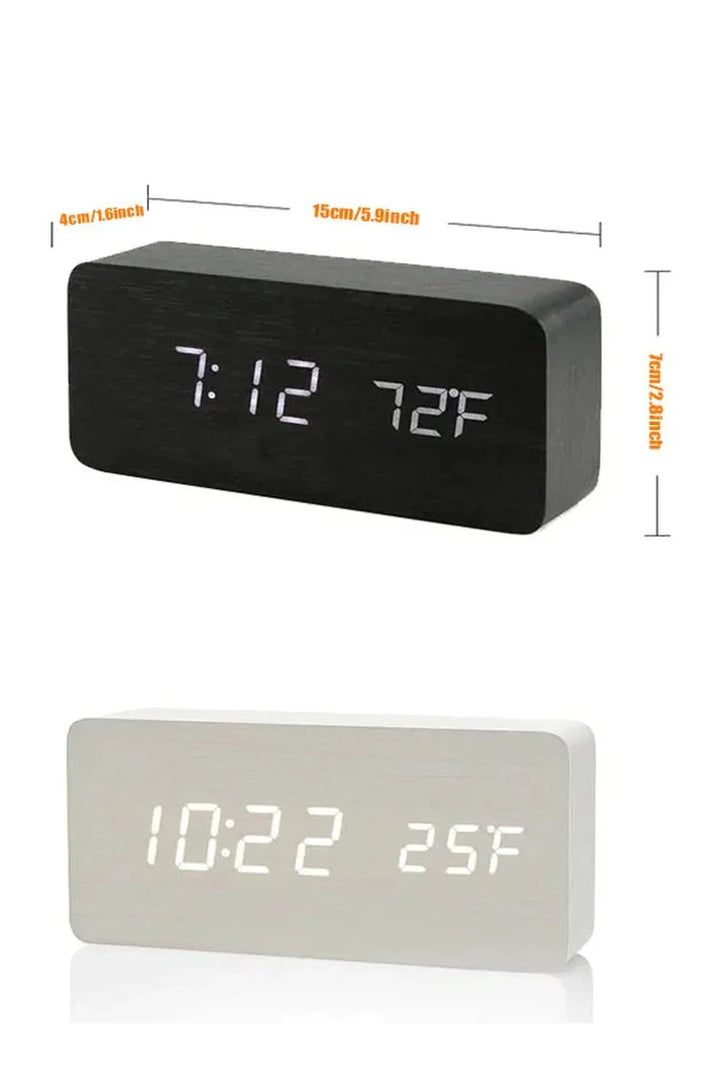 Stornfield | Wooden LED Digital Clock
