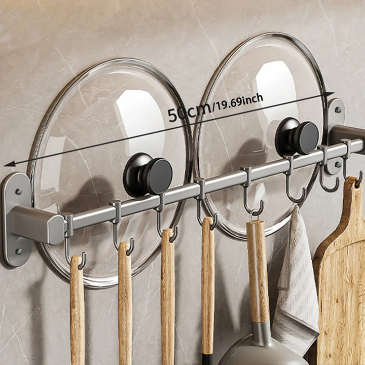 CookEase Kitchen Wall Shelf – Multifunctional Organizer for Lids, Spatulas & Kitchen Utensils Stornfield