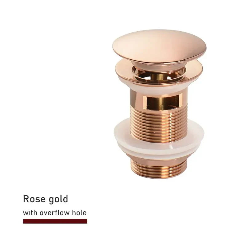 Drain plug with push-down pop-up – brass | 11 colors | With or without overflow Stornfield