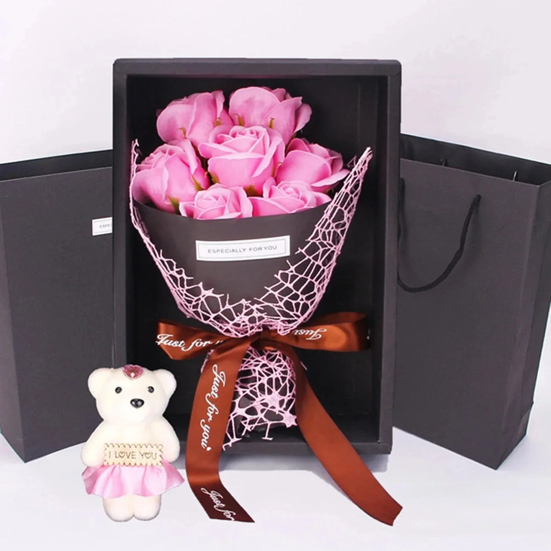 7 Roses Soap Bouquet Stornfield Gift Box