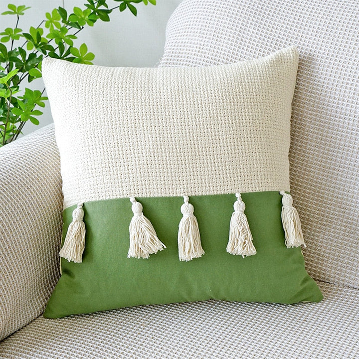 Housse de coussin tulipe brodée