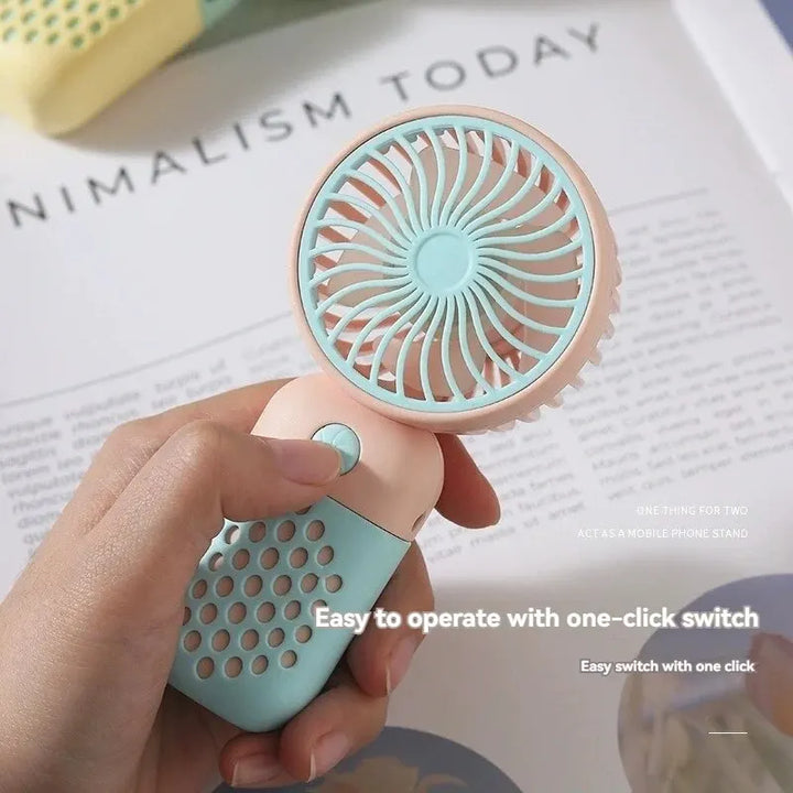 2024 New Cartoon Handheld Charging Fan - Cute and Portable Mini USB Pocket Fan for Students | Stornfield