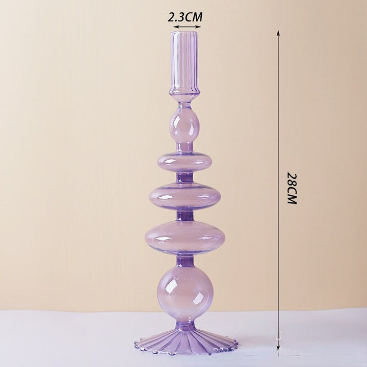 Stornfield | Lilac Glass Candlestick