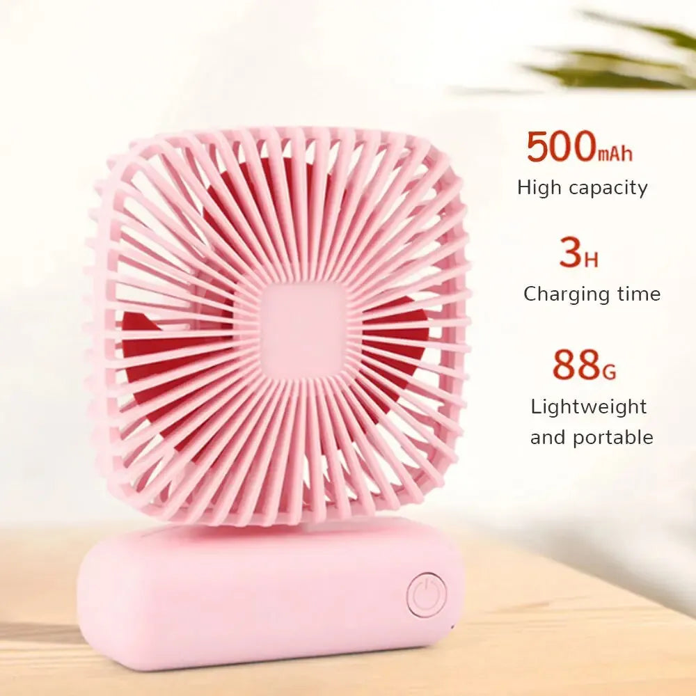 Mini Handheld USB Fan: Portable Three-Speed Cooling for Car, Home, Office, and Outdoor Use - Quiet and Simple Design | Stornfield