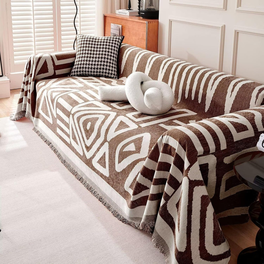 Geometric Boho Style Sofa Cover - Modern, Stylish & Durable Sofa Protection | Stornfield
