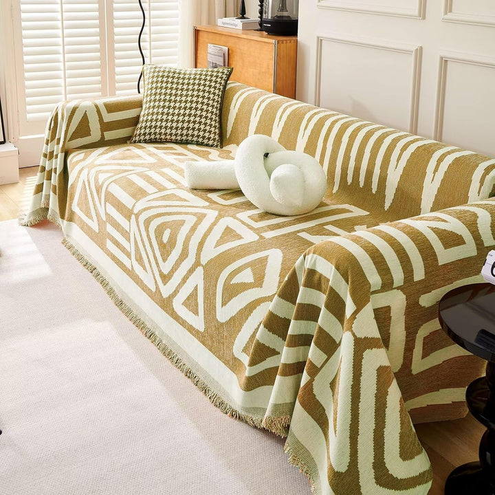 Geometric Boho Style Sofa Cover - Modern, Stylish & Durable Sofa Protection | Stornfield