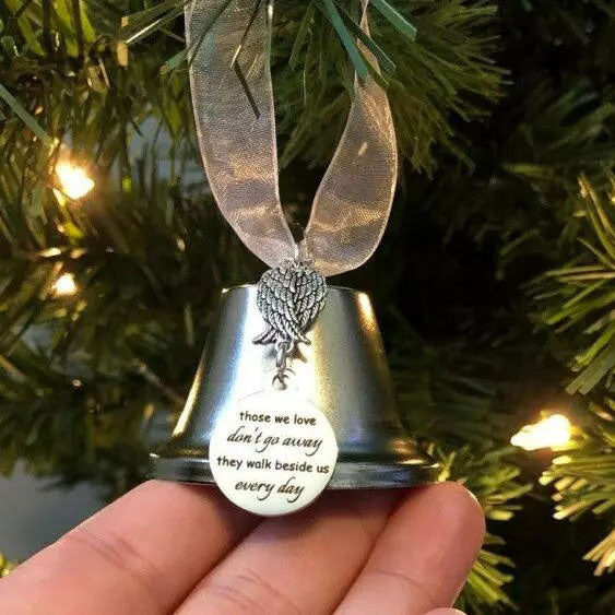 Christmas Tree Memorial Ornaments Angel Wings Bell Pendant Hanging Decoration | Stornfield