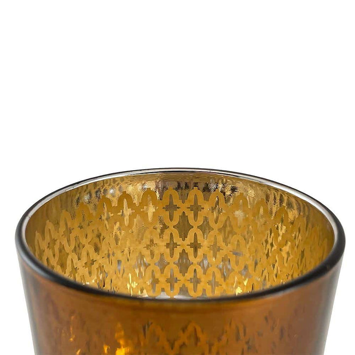 Tea light holder made of glass (2 pcs.) Copper / black by SIA Home Fashion | Stornfield