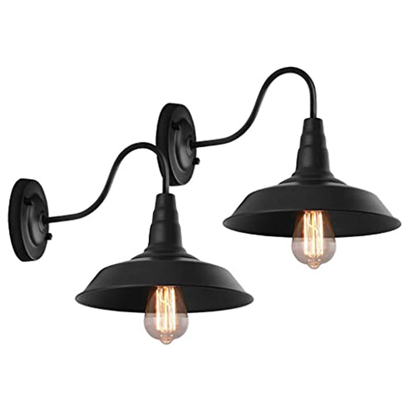 Stornfield | Noctura Classic Wall Lamp | Vintage Design | Iron Frame with Round Glass Lampshade | 1-Light Dining Room Lighting