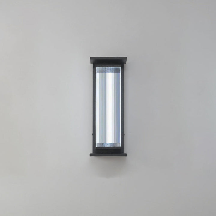 Modern Minimalist Waterproof Rectangular Stainless Steel Acrylic LED Wall Sconce Lamp For Outdoor Patio | Stornfield