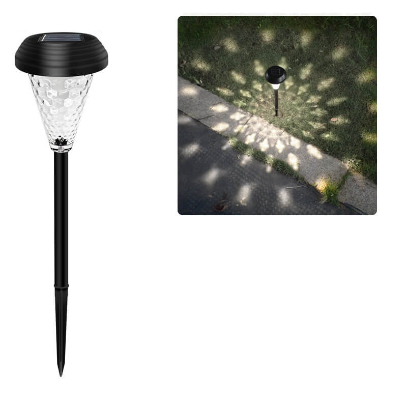 Modern Solar Glass Cone LED Outdoor Garden Ground Insert Landscape Light | Stornfield
