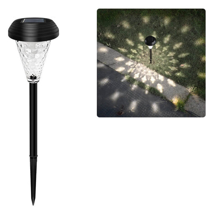 Modern Solar Glass Cone LED Outdoor Garden Ground Insert Landscape Light | Stornfield