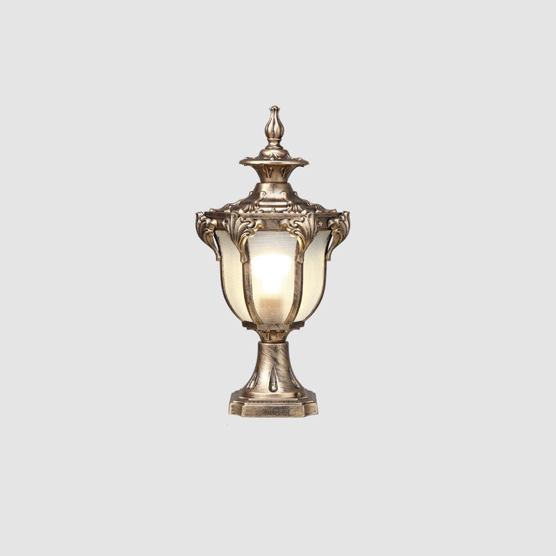 European Retro Die-Cast Aluminum Glass Solar Waterproof Outdoor Garden Landscape Column Light | Stornfield