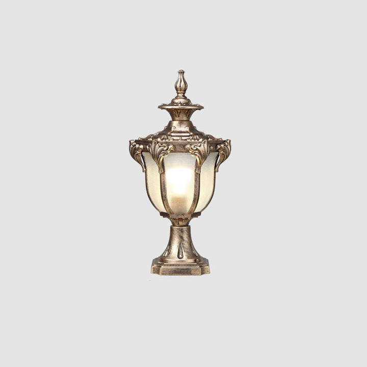 European Retro Die-Cast Aluminum Glass Solar Waterproof Outdoor Garden Landscape Column Light | Stornfield
