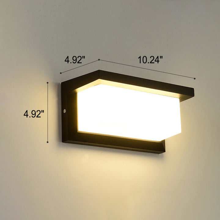 Modern Creative Geometry Aluminum Outdoor Waterproof LED Wall Sconce Lamp | Stornfield
