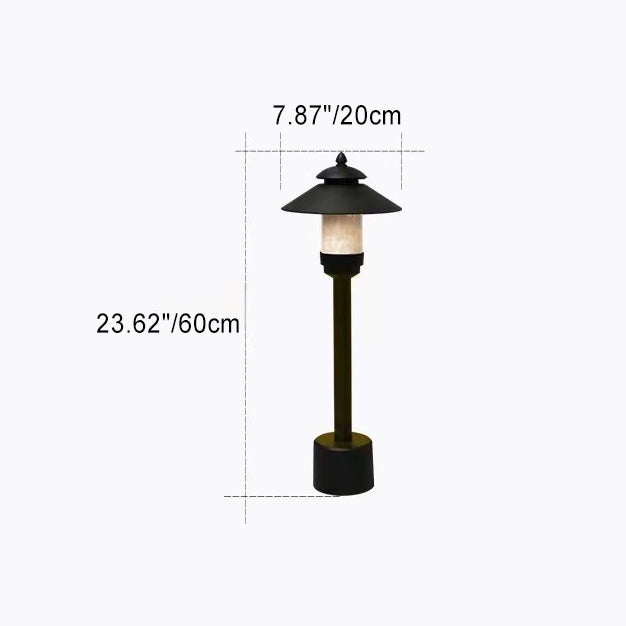 Modern Minimalist Umbrella Waterproof Aluminum Marble LED Outdoor Light For Garden | Stornfield