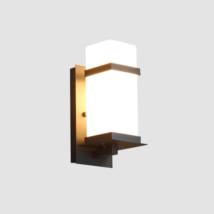 Modern Chinese Square Outdoor Waterproof 1-Light Wall Sconce Lamp | Stornfield