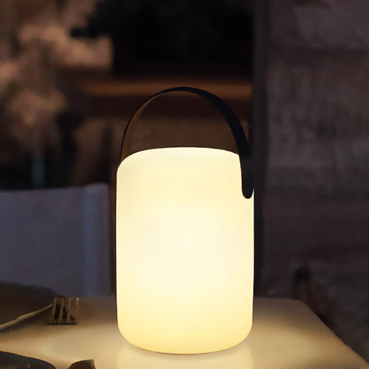 Modern Simplicity Plastic Round Square Hand LED Table Lamp For Outdoor Patio | Stornfield