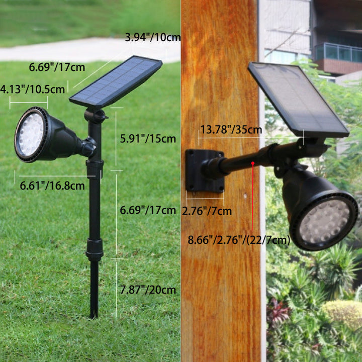 Contemporary Industrial ABS Solar Waterproof LED Spotlight Lawn Insert Light For Outdoor Patio | Stornfield