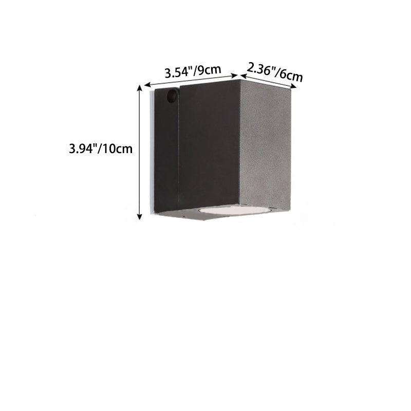 Modern Simplicity Waterproof Adjustable Angle Square Aluminum LED Wall Sconce Lamp For Outdoor Patio | Stornfield