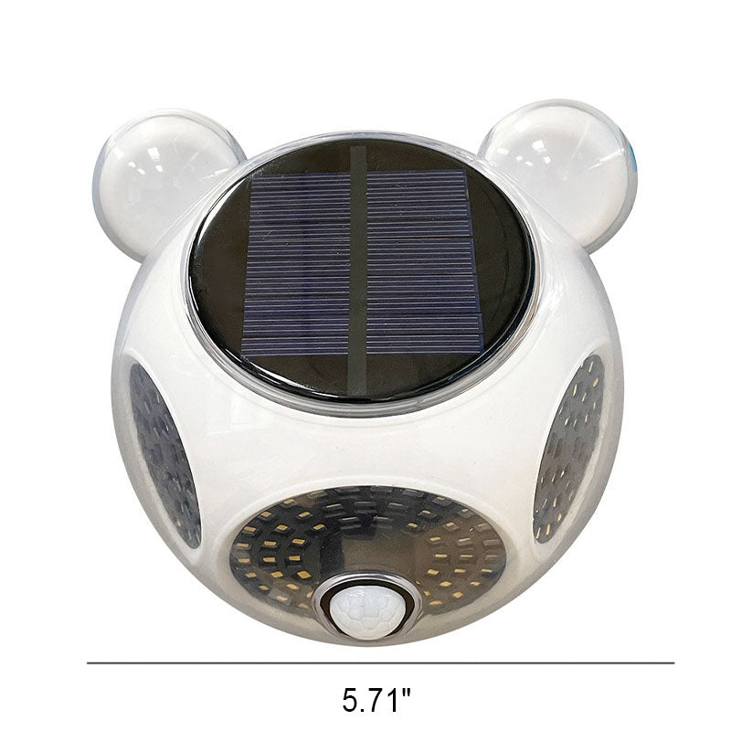 Solar Body Sensor Round Shape LED Patio Outdoor Wall Sconce Lamp | Stornfield