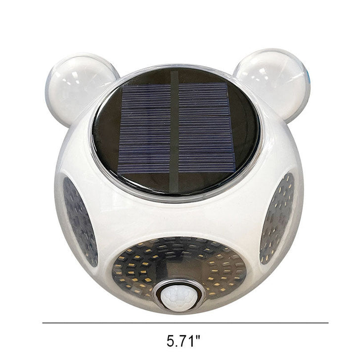 Solar Body Sensor Round Shape LED Patio Outdoor Wall Sconce Lamp | Stornfield