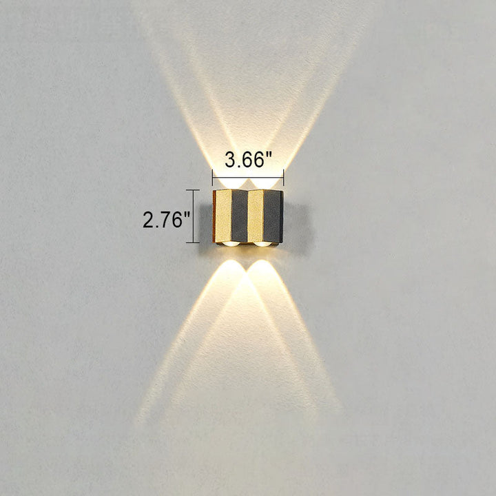 Stornfield | Modern Light Luxury Golden Aluminum Outdoor Waterproof Terrace LED Wall Lamp