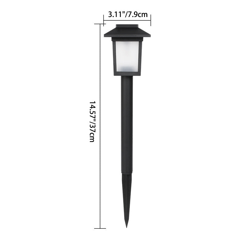 Modern Minimalist Waterproof Solar Square ABS PVC LED Outdoor Landscape Light For Garden | Stornfield