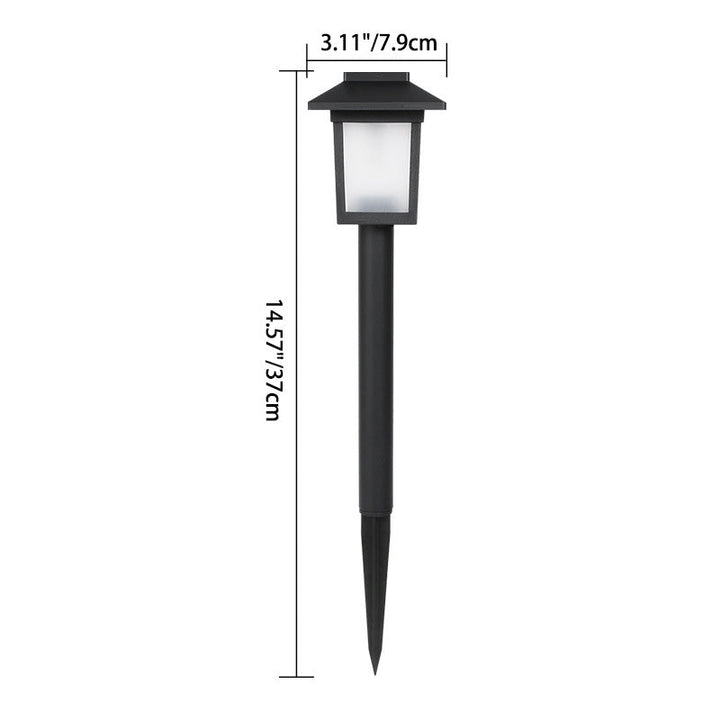 Modern Minimalist Waterproof Solar Square ABS PVC LED Outdoor Landscape Light For Garden | Stornfield