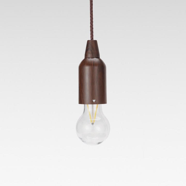 Retro Portable Waterproof Wood Round Cone Battery USB 1-Light Camping Outdoor Light | Stornfield