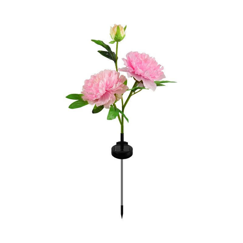 Contemporary Creative Solar Peony Flower LED Waterproof Lawn Landscape Insert Light For Outdoor Patio | Stornfield