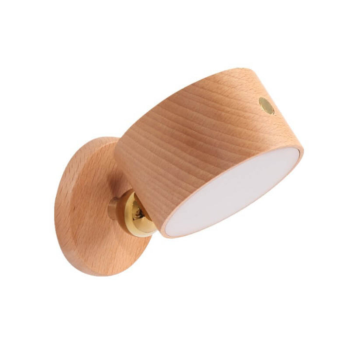 Stornfield | Simple Wooden USB Rechargeable Magnetic Touch LED Wall Sconce Night Light