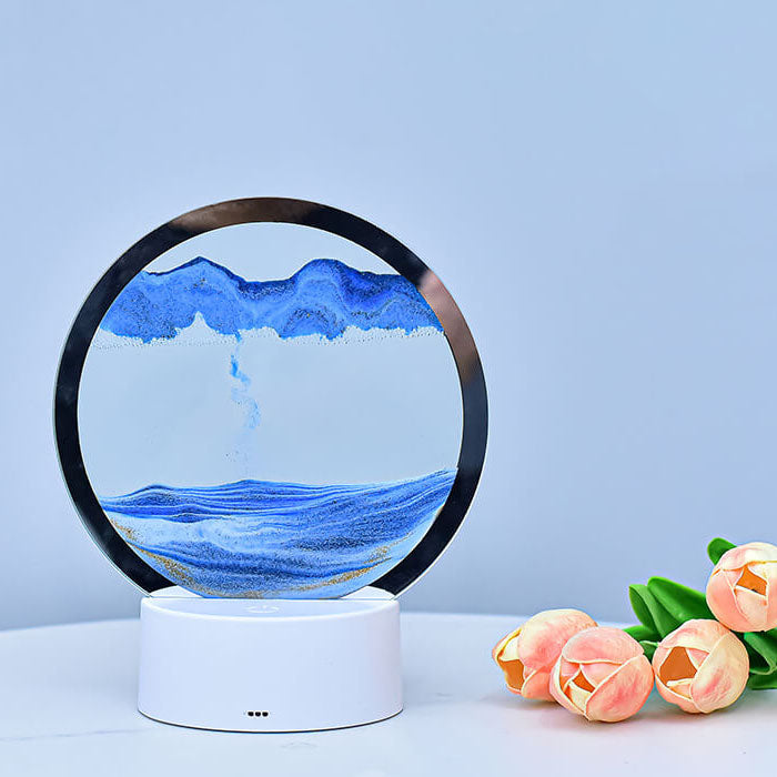 Stornfield | Creative Quicksand Round Hourglass 3D Night LED Table Lamp