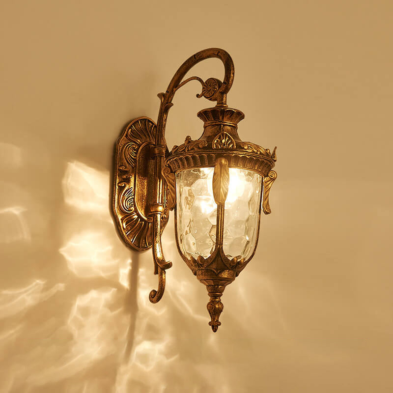 European Deluxe Lantern Outdoor Waterproof 1-Light Wall Sconce Lamp | Stornfield