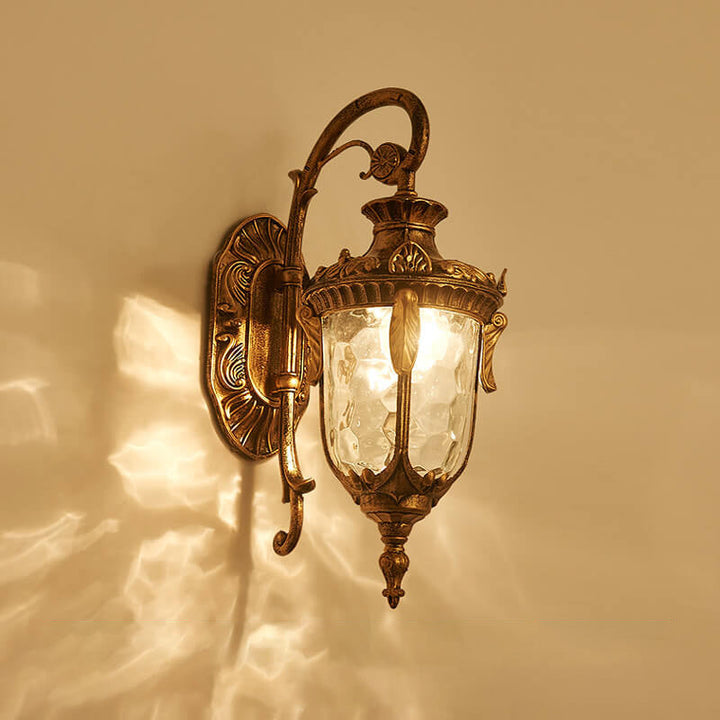 European Deluxe Lantern Outdoor Waterproof 1-Light Wall Sconce Lamp | Stornfield