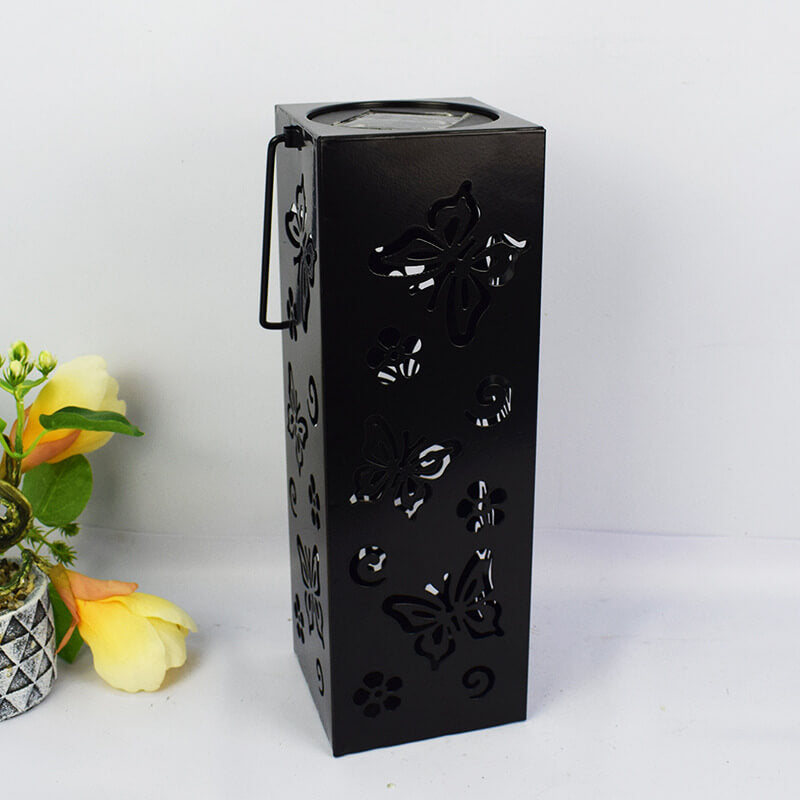 Stornfield | Rose Solar Butterfly Pattern Hollow Column Waterproof LED Outdoor Decorative Lamp